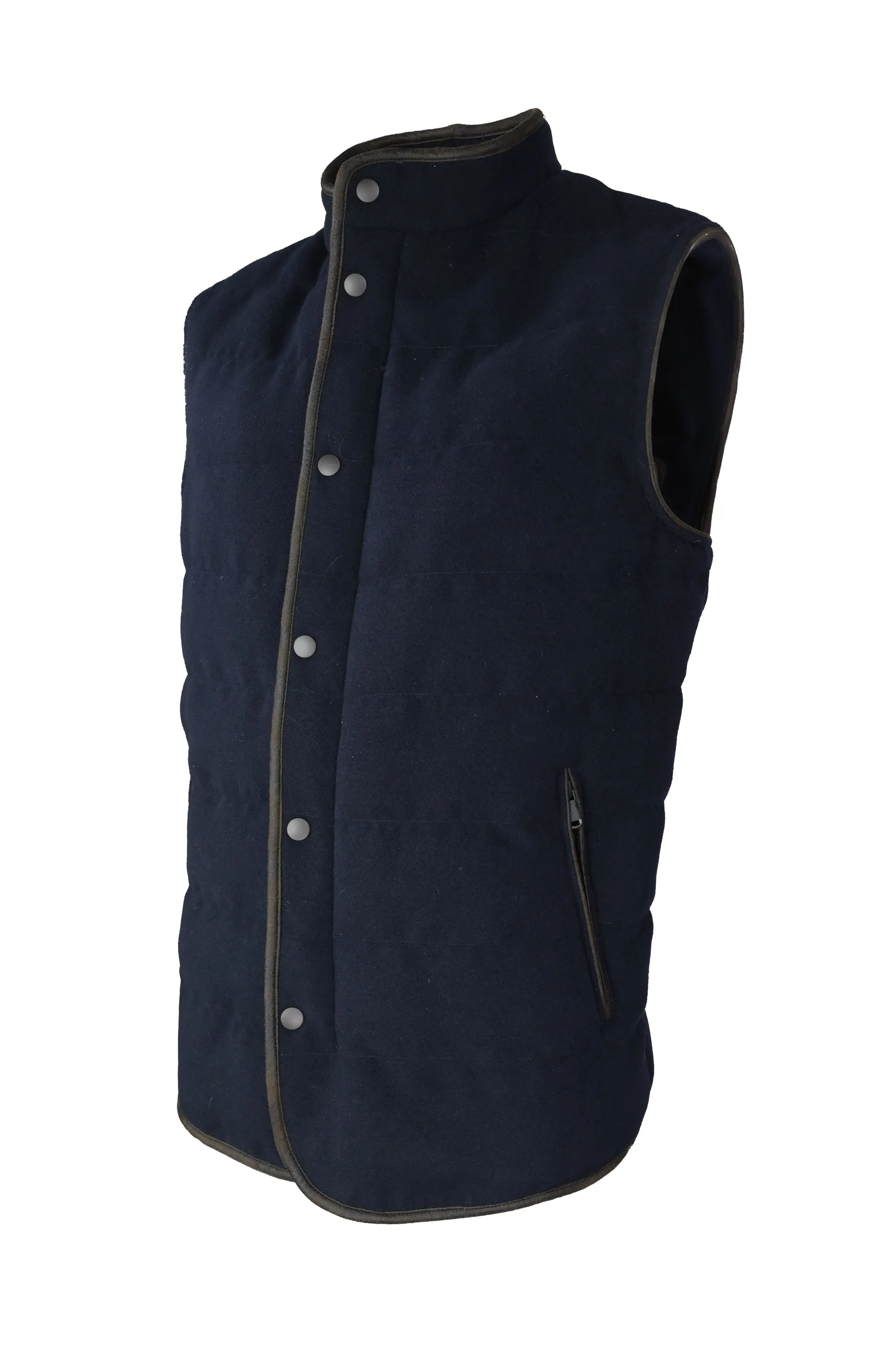 Enzo Quilted Vest - Navy
