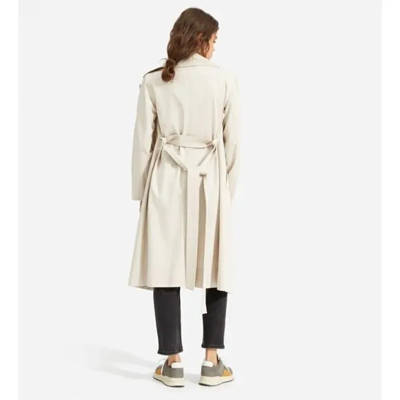 Everlane The Drape Trench in Sandstone XSmall New no belt Womens Jacket