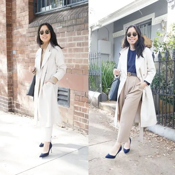Everlane The Drape Trench in Sandstone XSmall New no belt Womens Jacket