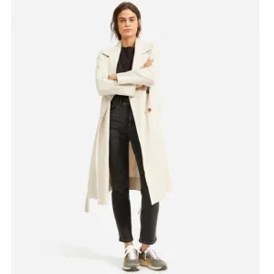 Everlane The Drape Trench in Sandstone XSmall New no belt Womens Jacket