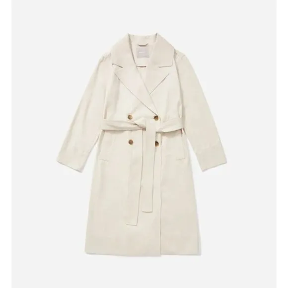 Everlane The Drape Trench in Sandstone XSmall New no belt Womens Jacket