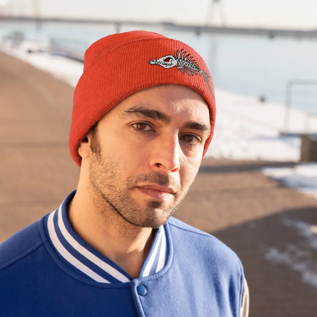 Fish Bone Knit Beanie - Printify