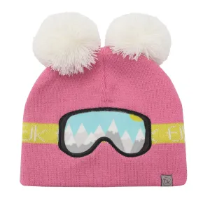FLAPJACKKIDS  - Knitted Toque Ski Goggles Pink Med/Lrg