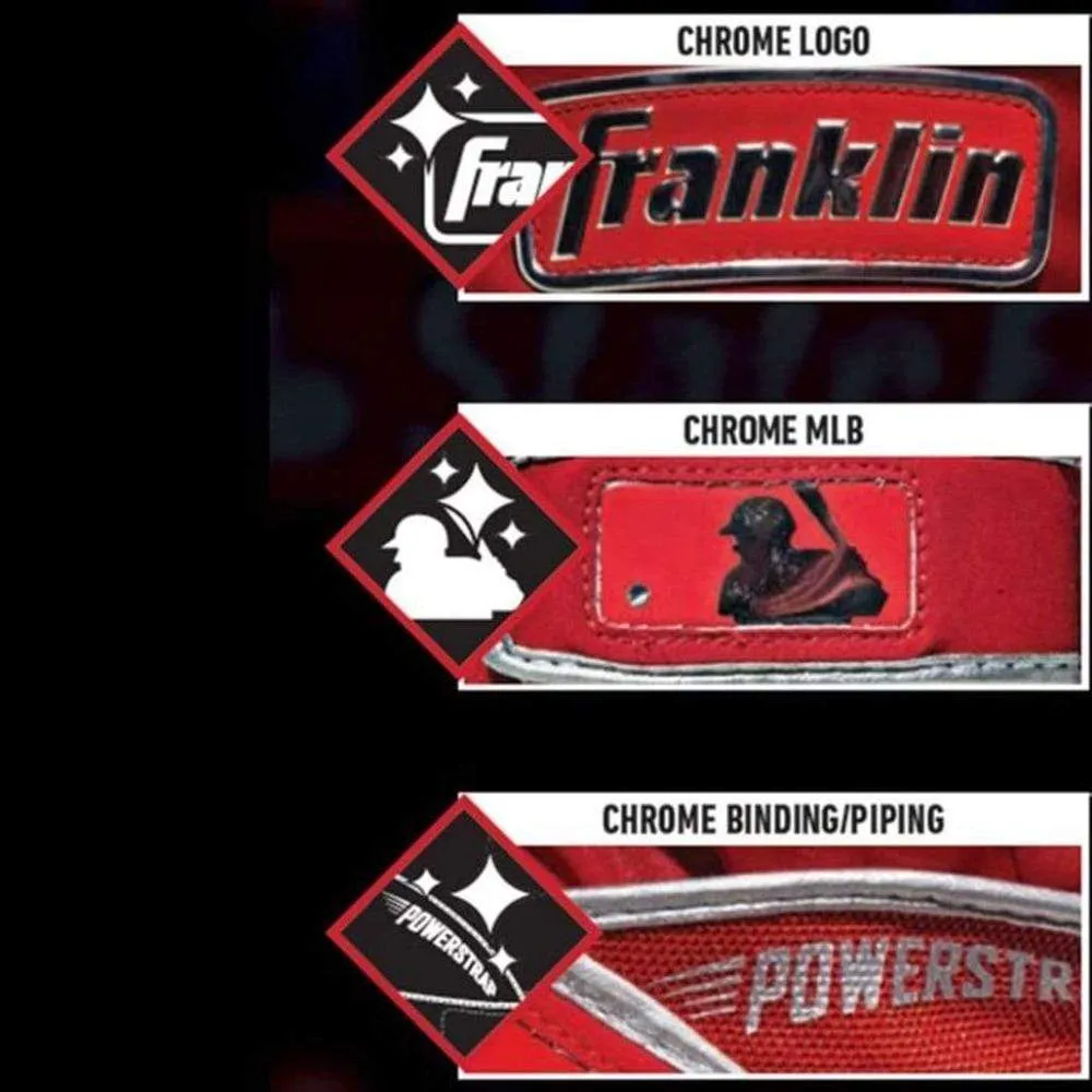 Franklin Powerstrap Chrome Batting Gloves