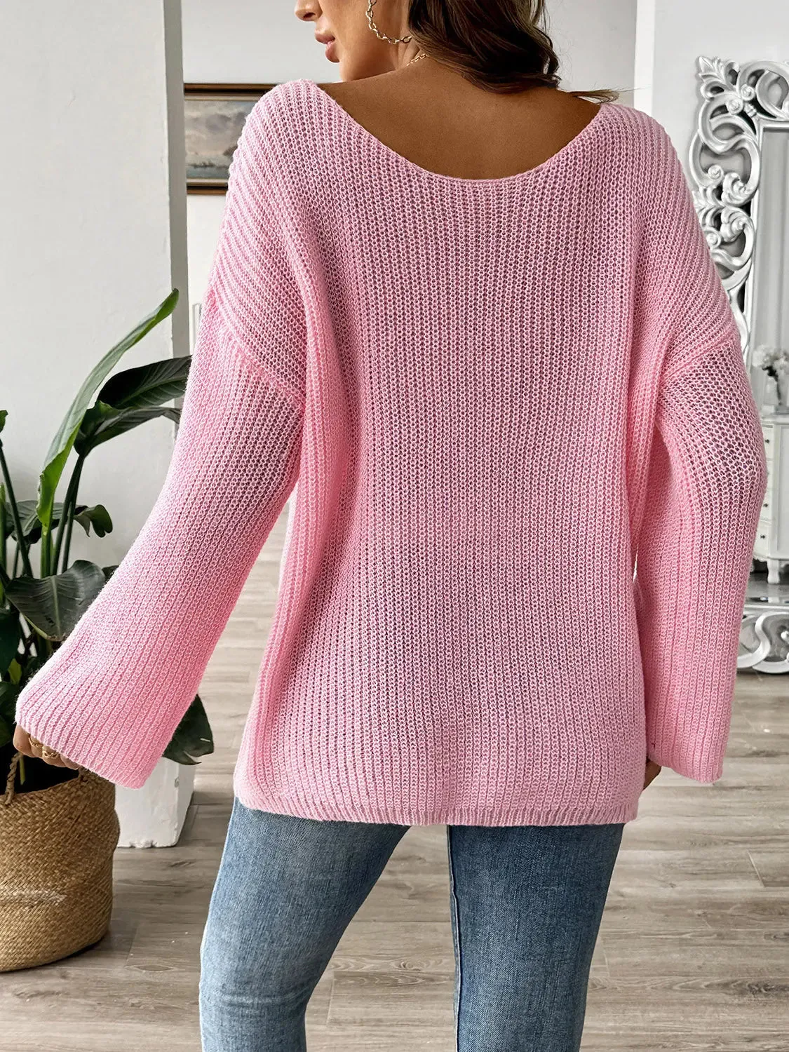 'Freya' Bow Long Sleeve Sweater