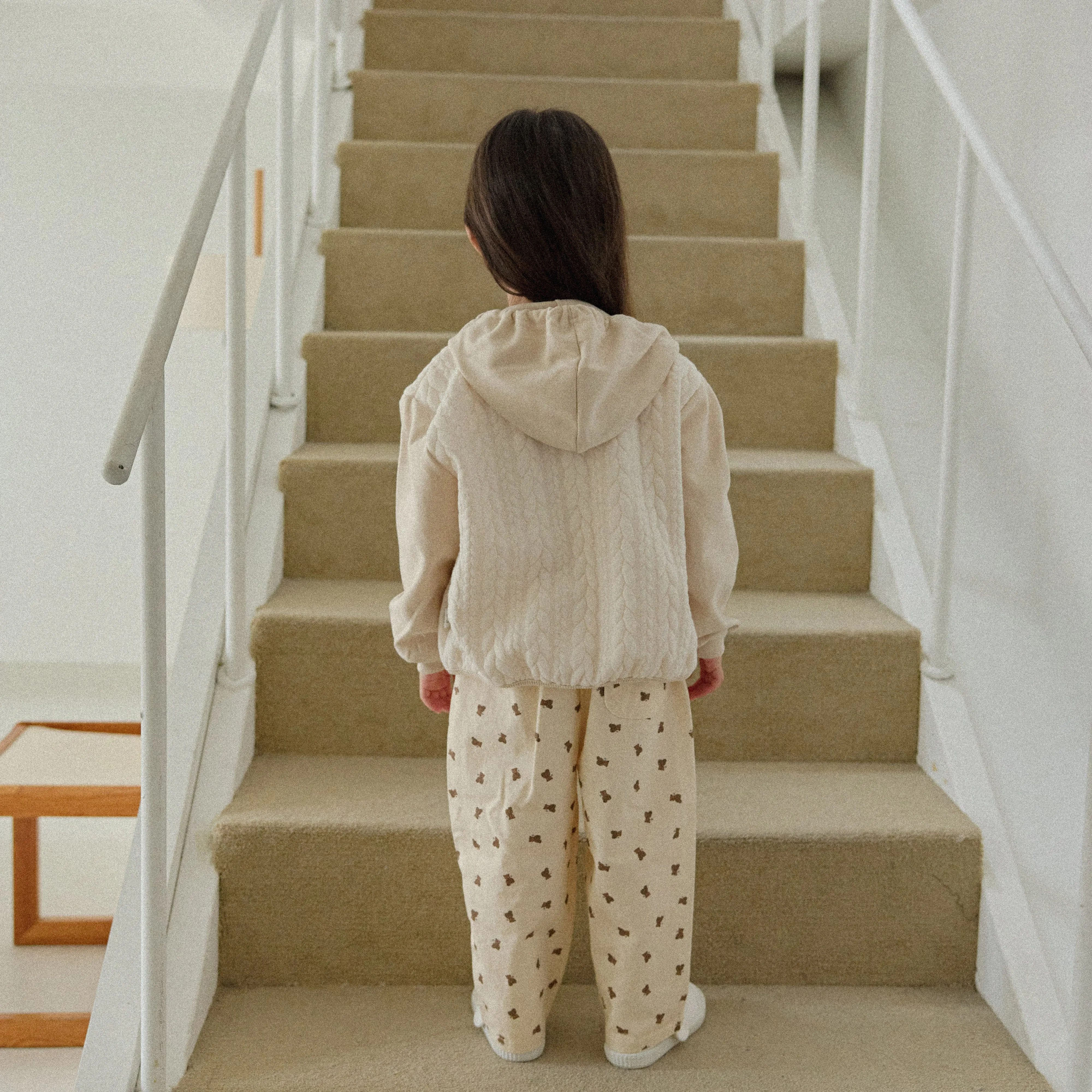 Girls & Boys Butter Button Hoodie - Cream