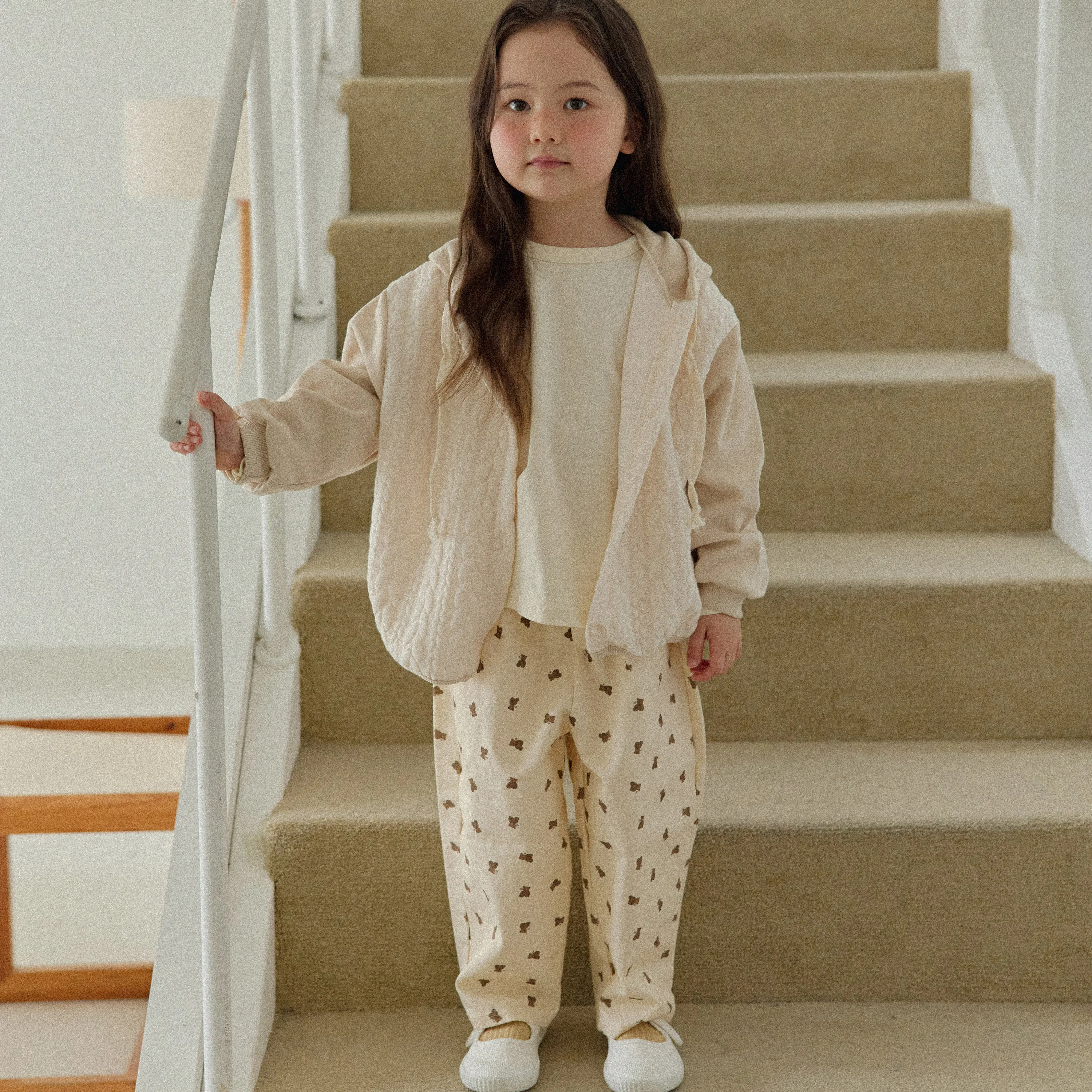 Girls & Boys Butter Button Hoodie - Cream