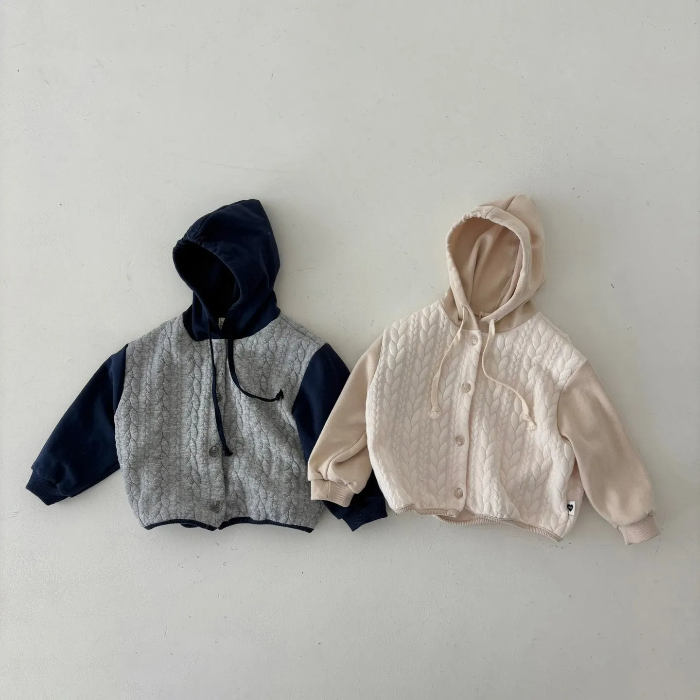 Girls & Boys Butter Button Hoodie - Cream
