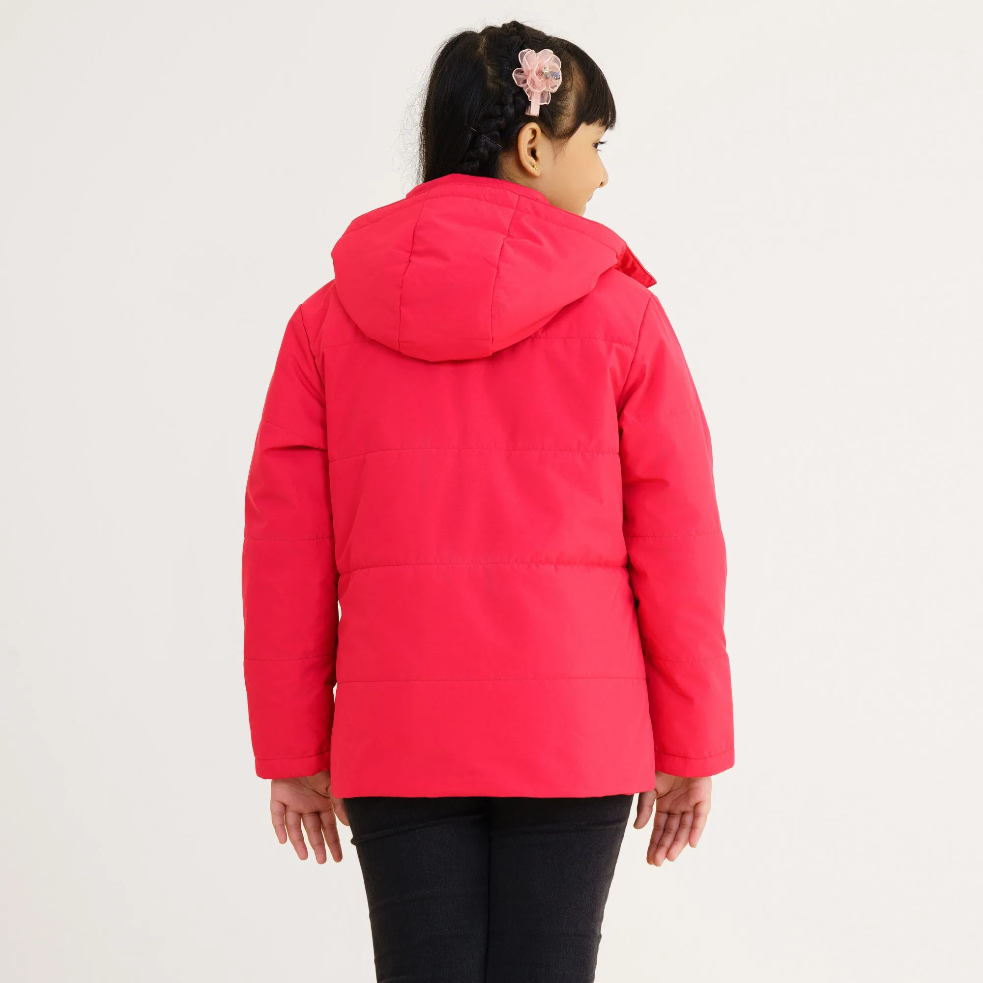 Girls Quilted Hot Pink Jacket