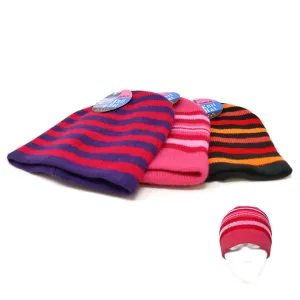 Girls' Striped Knit Hats