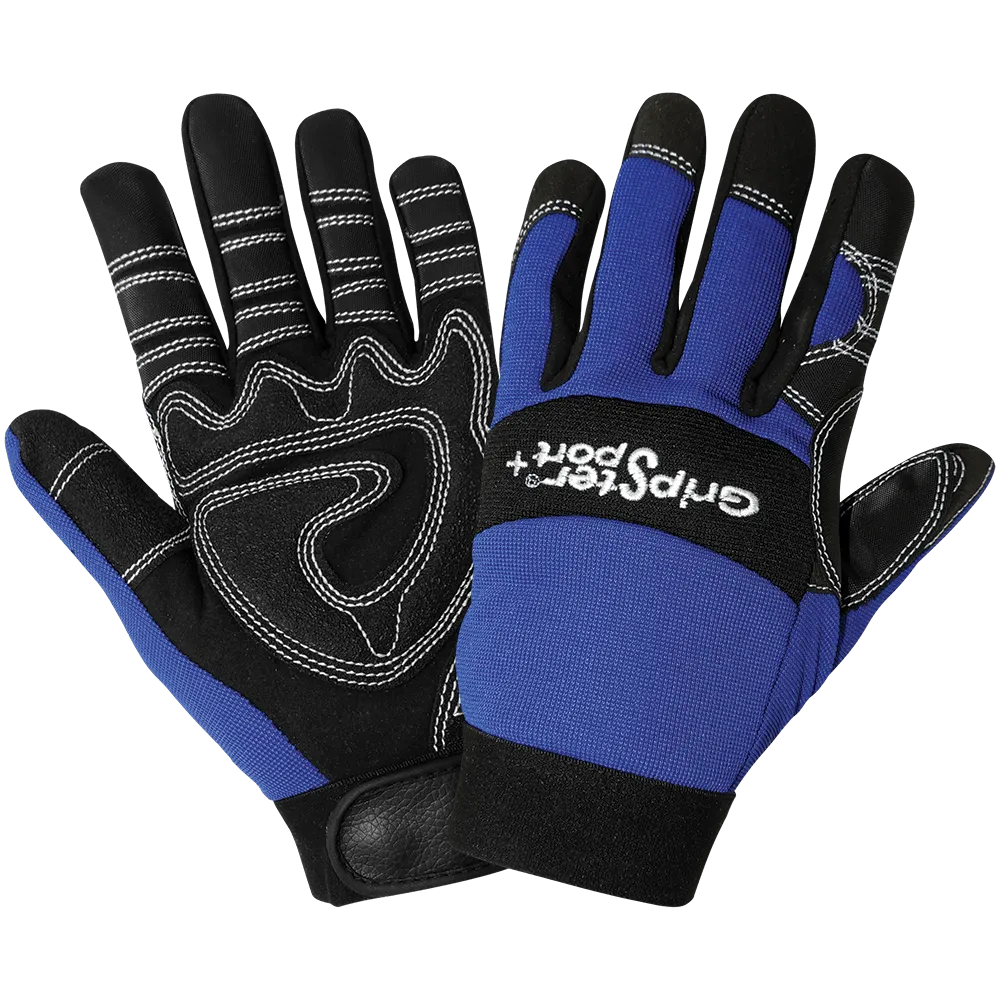 Global Glove & Safety SG9001 Gripster® Sport  Synthetic Leather Palm Performance Mechanics Style Gloves, Spandex Back