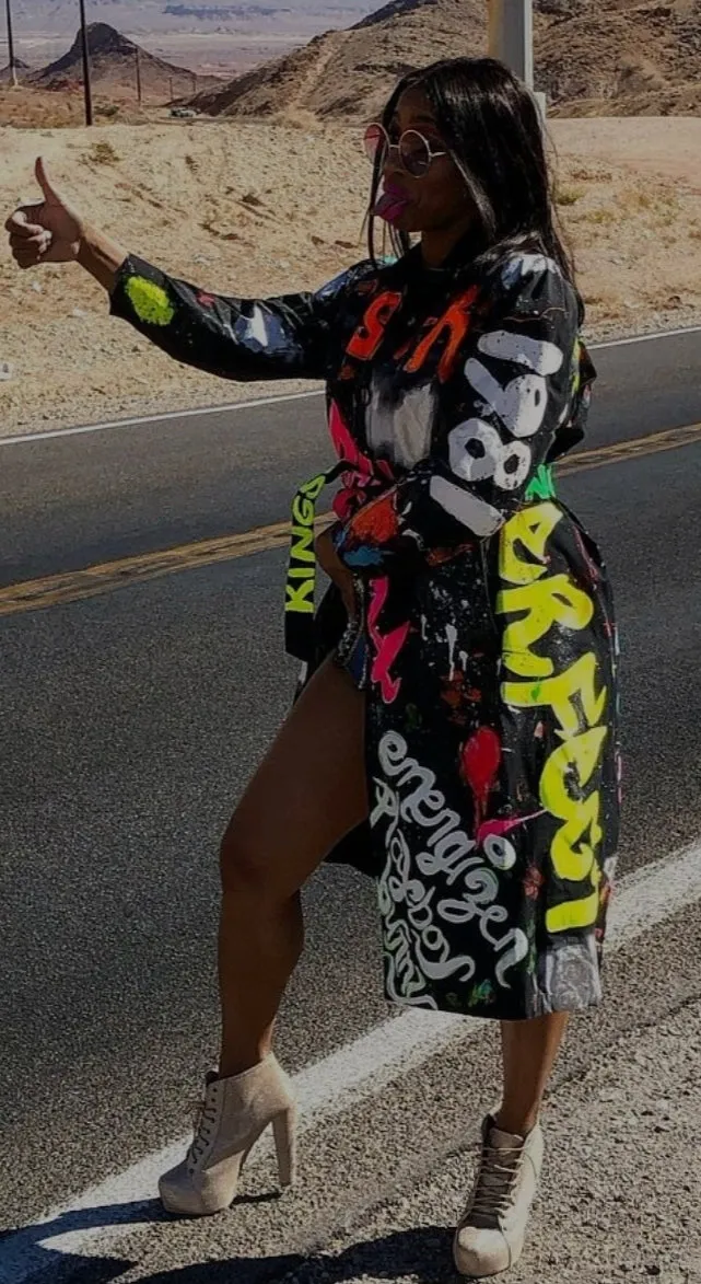 Grafitti Trench Jacket