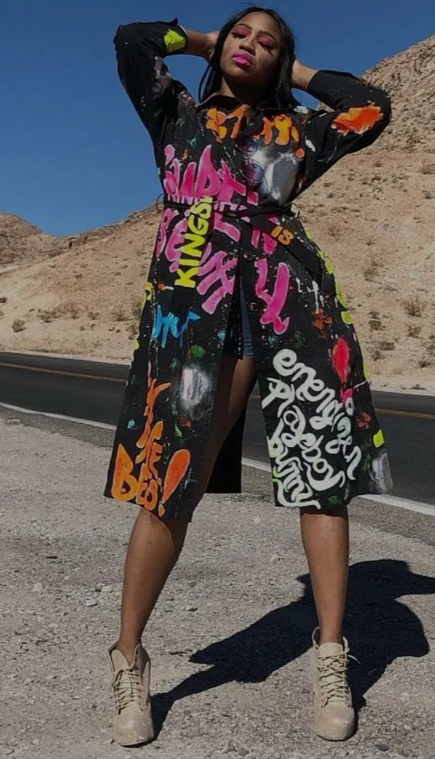 Grafitti Trench Jacket
