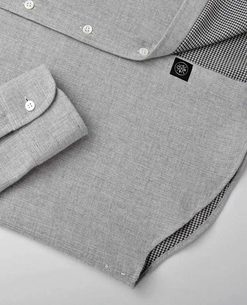 Grey Double-Sided Flannel Shirt