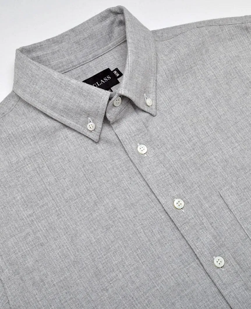 Grey Double-Sided Flannel Shirt