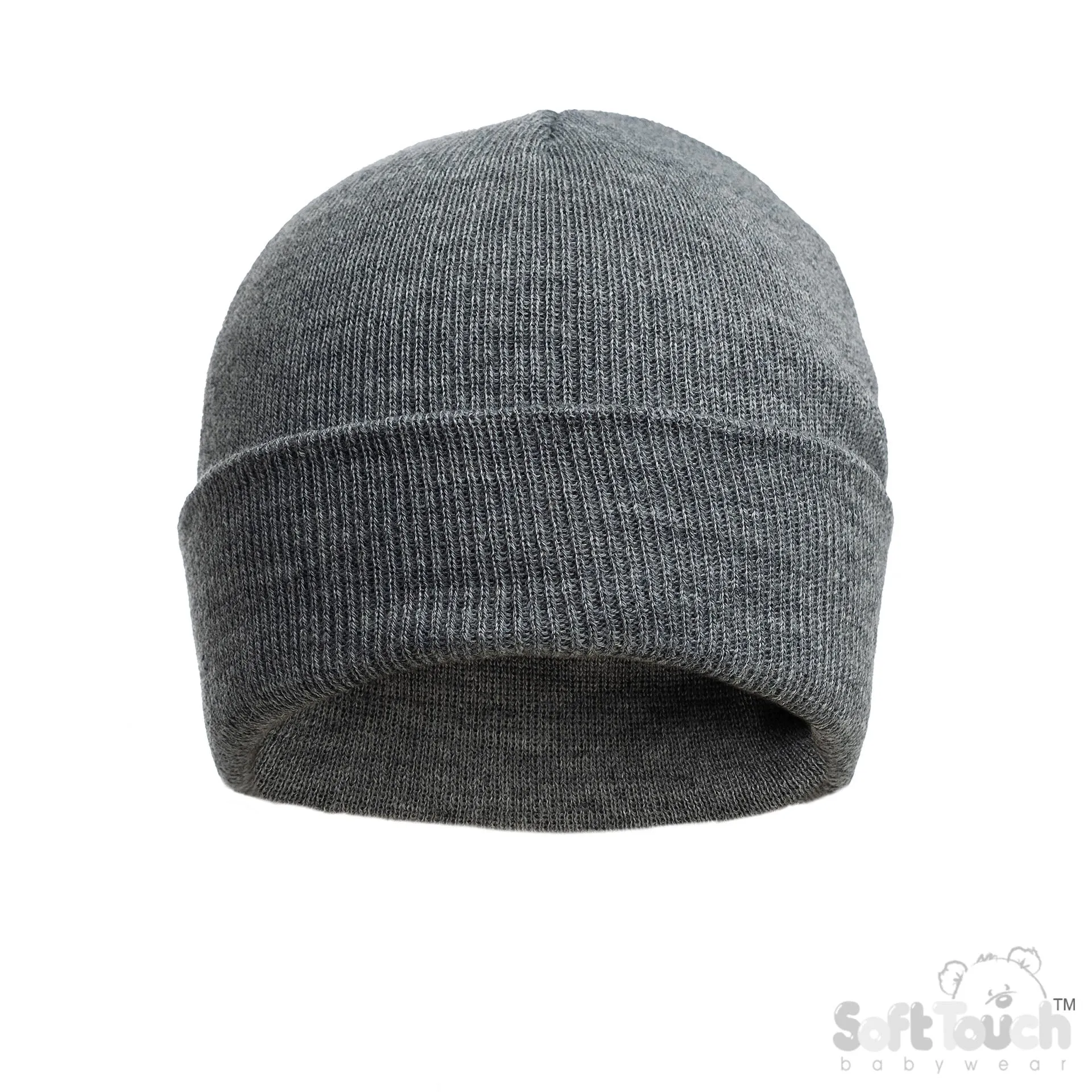 GREY INFANTS INFANTS  ACRYLIC BRUSHED HAT - (NB-12 Months) (PK6) H702-G