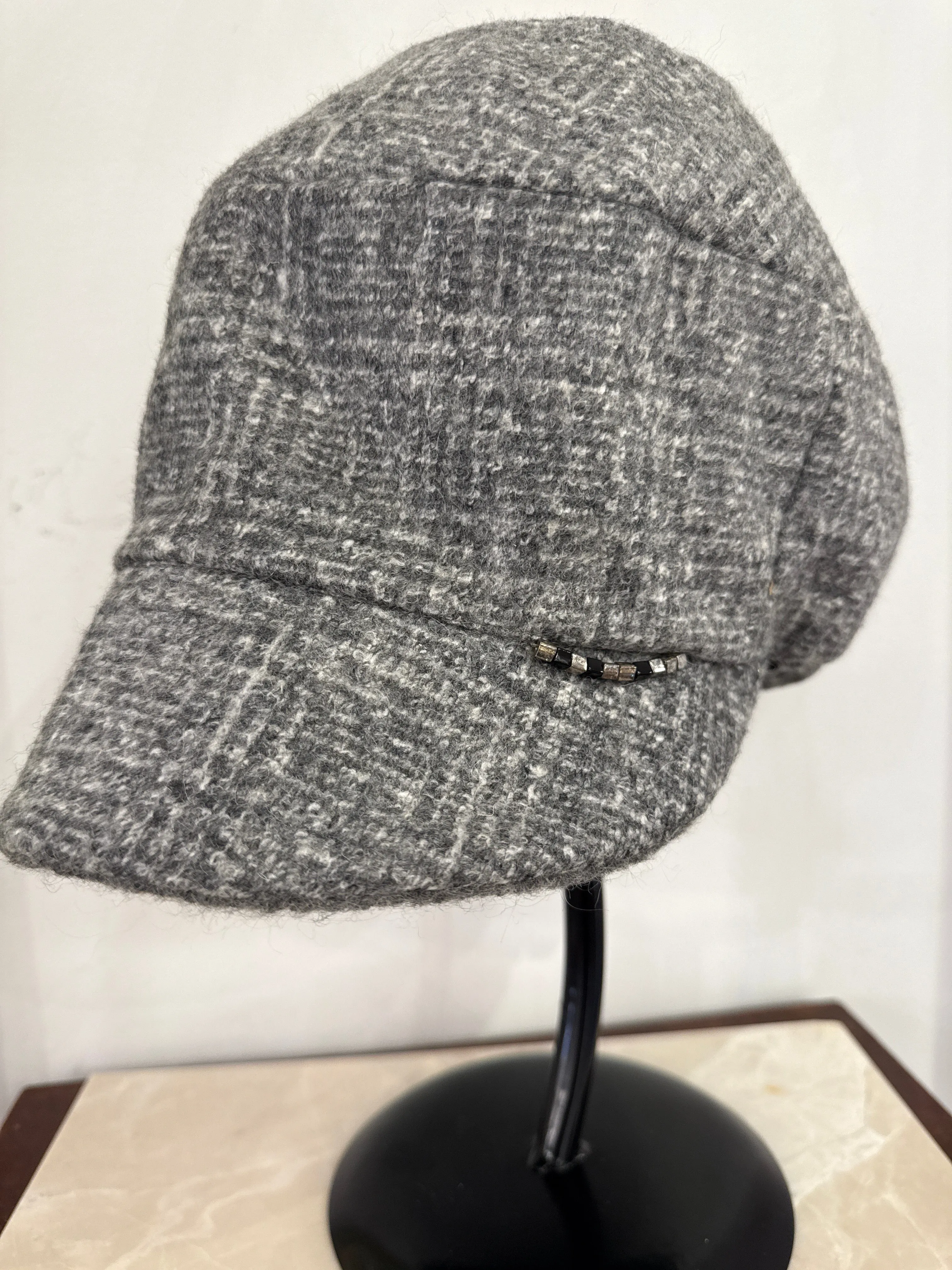 Grey Newsboy Cap