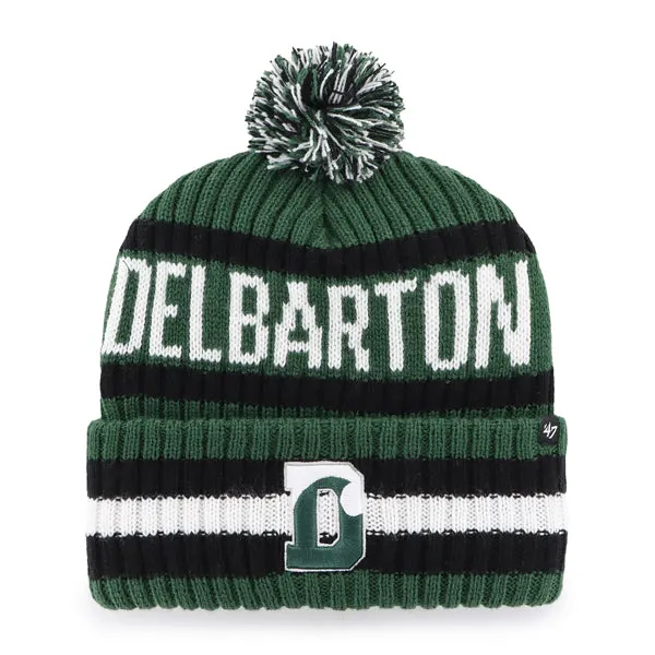 Hat - '47 Brand Bering Cuff Knit Delbarton Beanie - Dark Green/Black/White