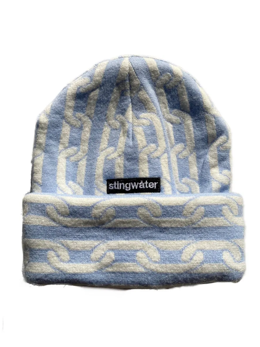 Heavy chain knit balaclava bb blue