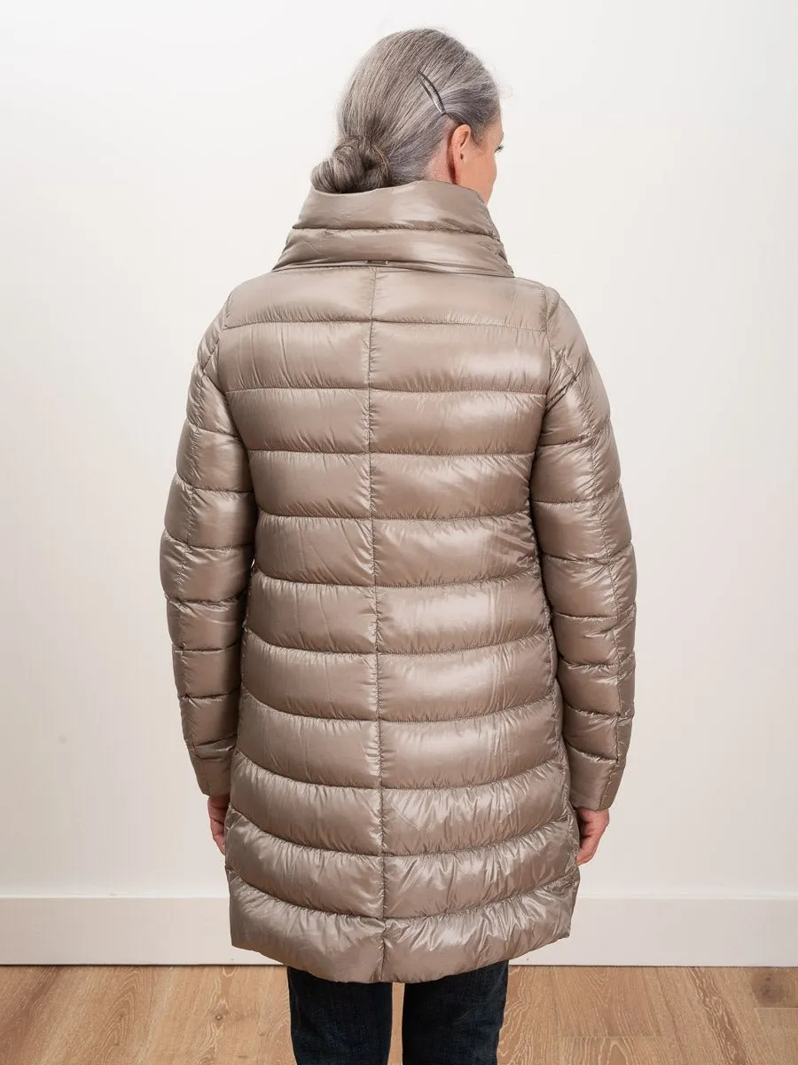 hi lo a-line jacket - taupe