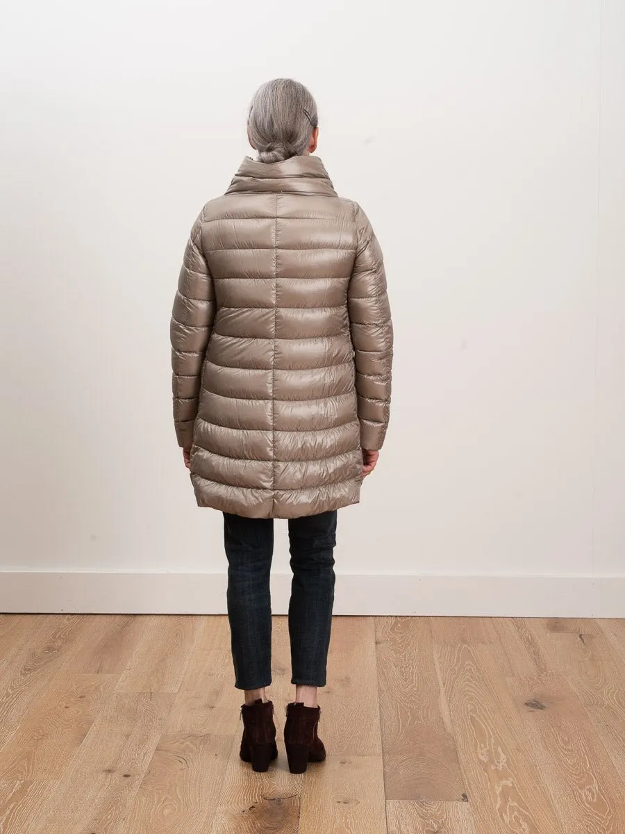 hi lo a-line jacket - taupe