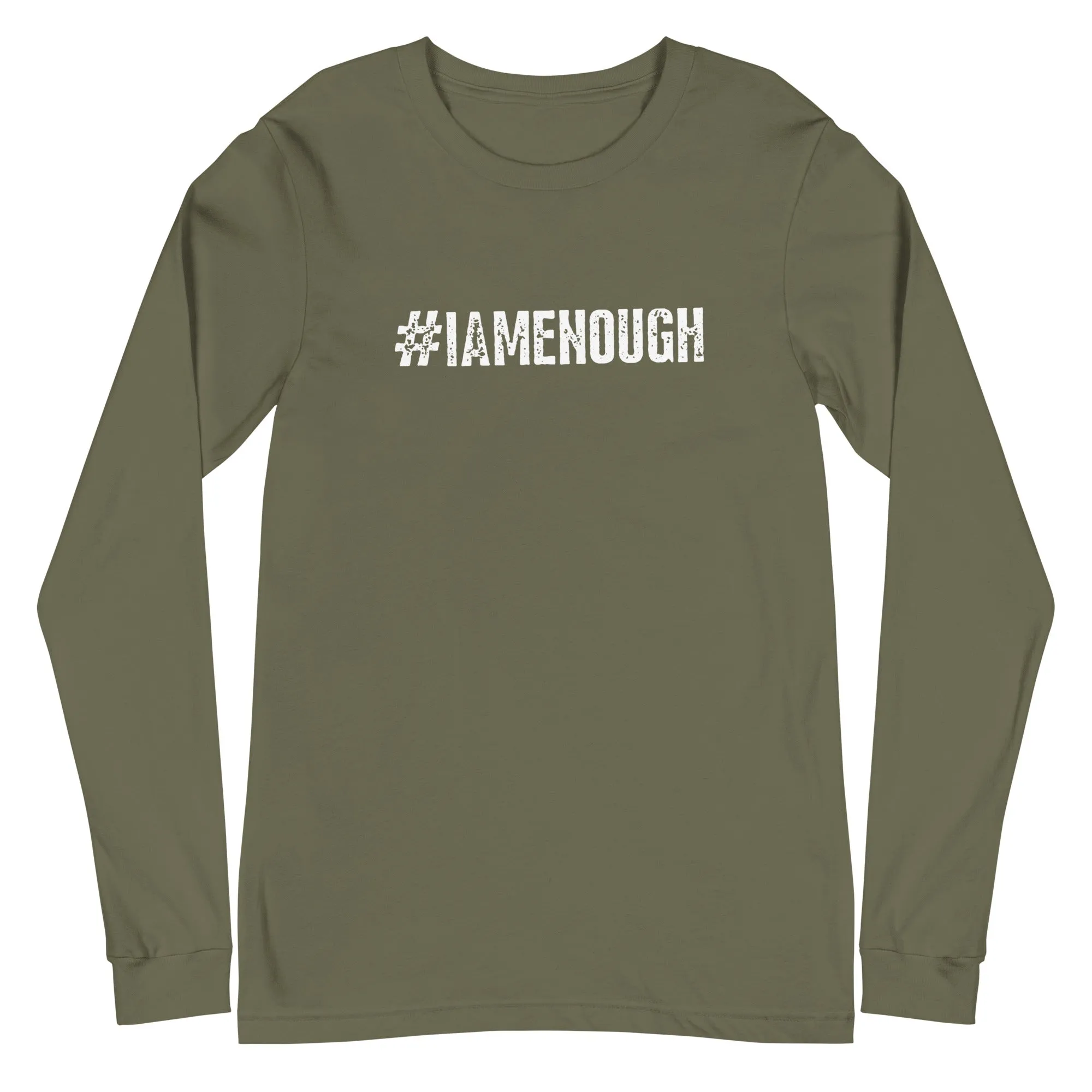 #IAMENOUGH - LONG SLEEVE 100% Cotton Inspirational T-Shirt for Men