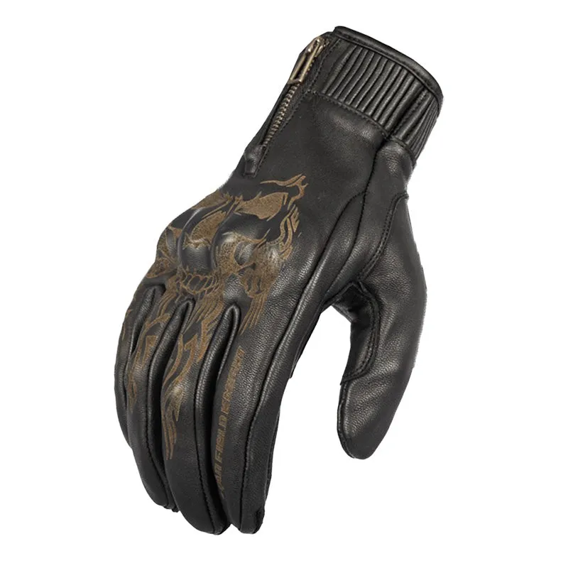 InfernoShield Leather Racing Gloves