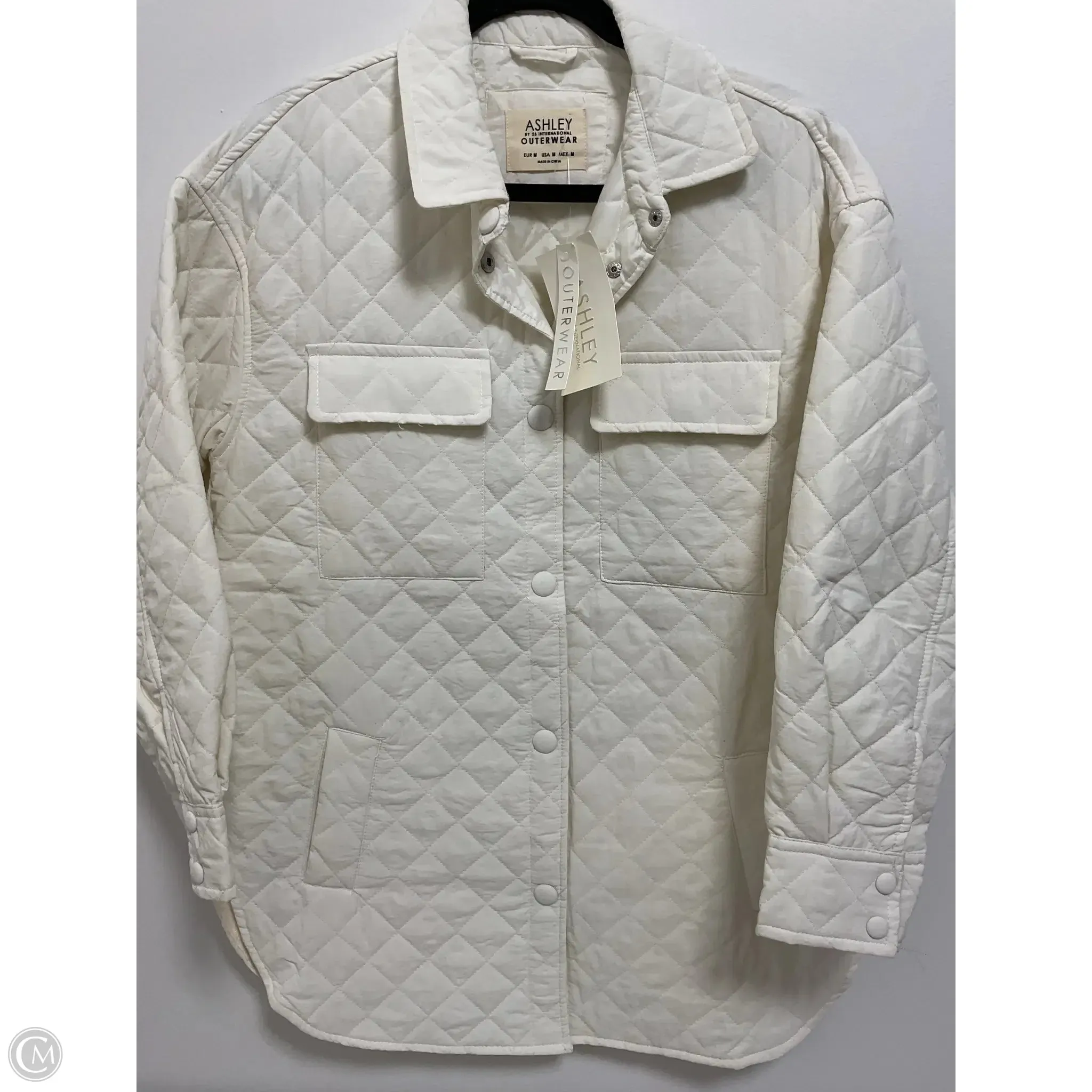Jacket Shirt By Ashley In Cream, Size: M