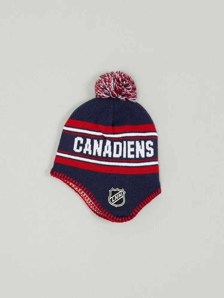 Jacquard Tassel Knit Pom Youth Toque- Montreal Canadiens