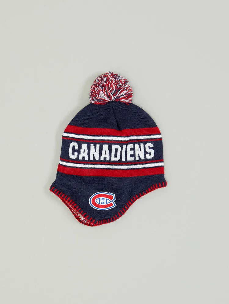 Jacquard Tassel Knit Pom Youth Toque- Montreal Canadiens