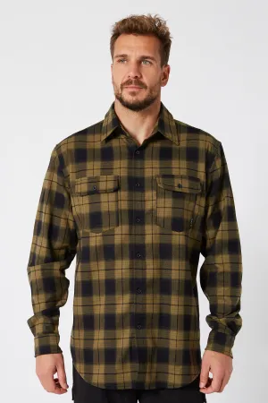 Jetpilot Mens Flannel Shirt - Mustard