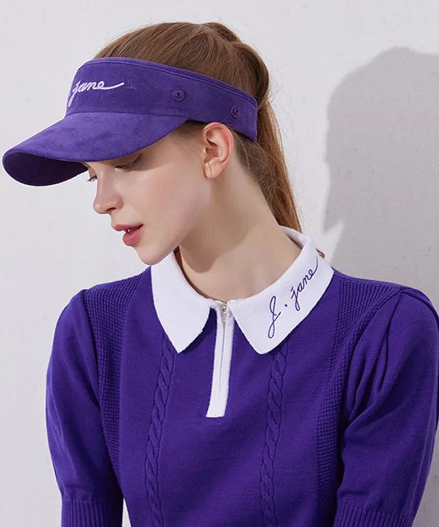 J.Jane 2way Fur Ear Flap Suncap - Purple