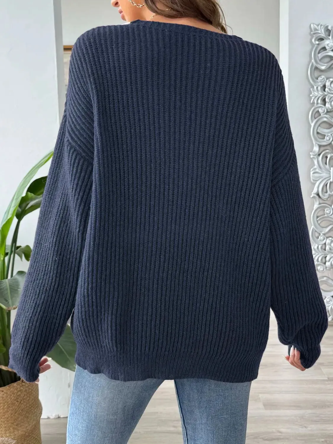 'Kiana' Dropped Shoulder Long Sleeve Sweater