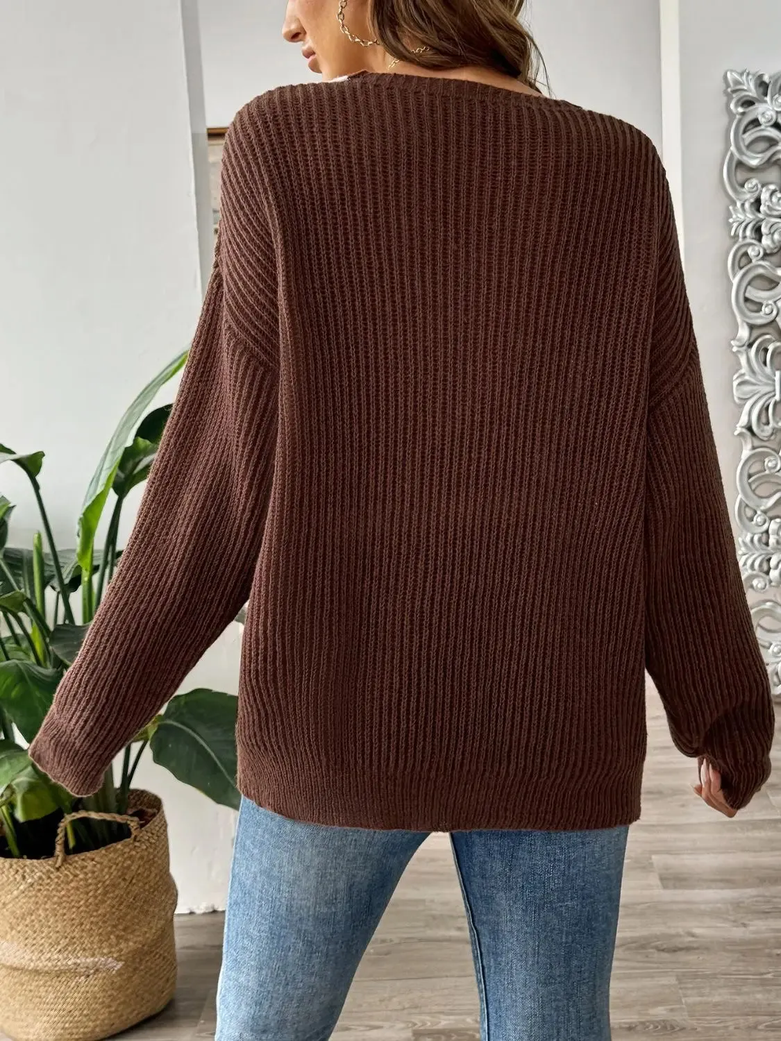 'Kiana' Dropped Shoulder Long Sleeve Sweater