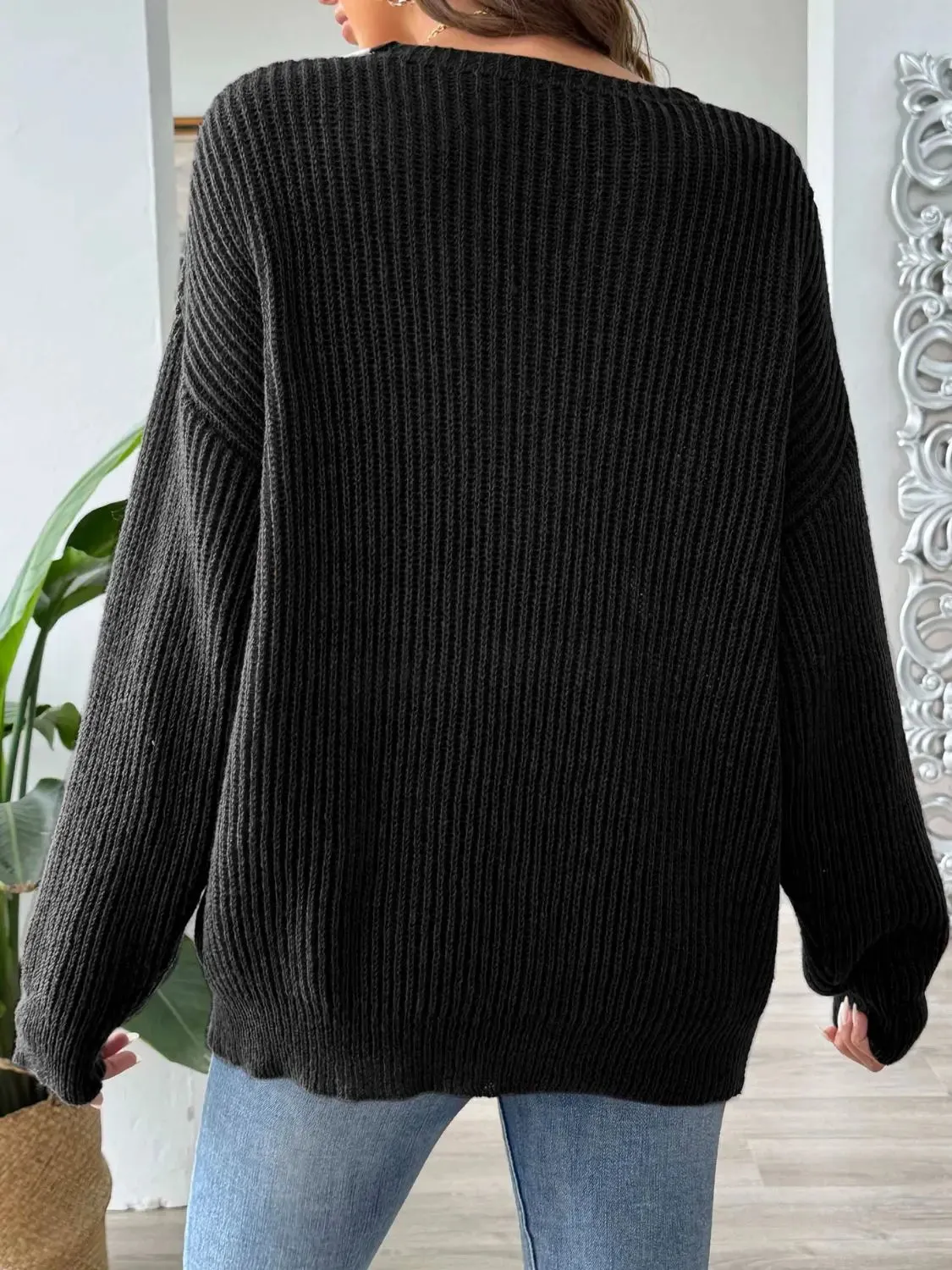 'Kiana' Dropped Shoulder Long Sleeve Sweater