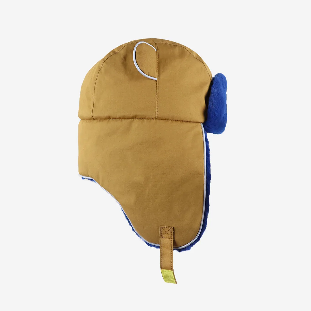 Kids Arctic Cub Hat: Cinnamon with Blue Fur