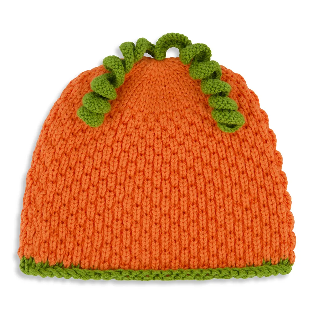 Knit Pumpkin Toboggan -- Orange