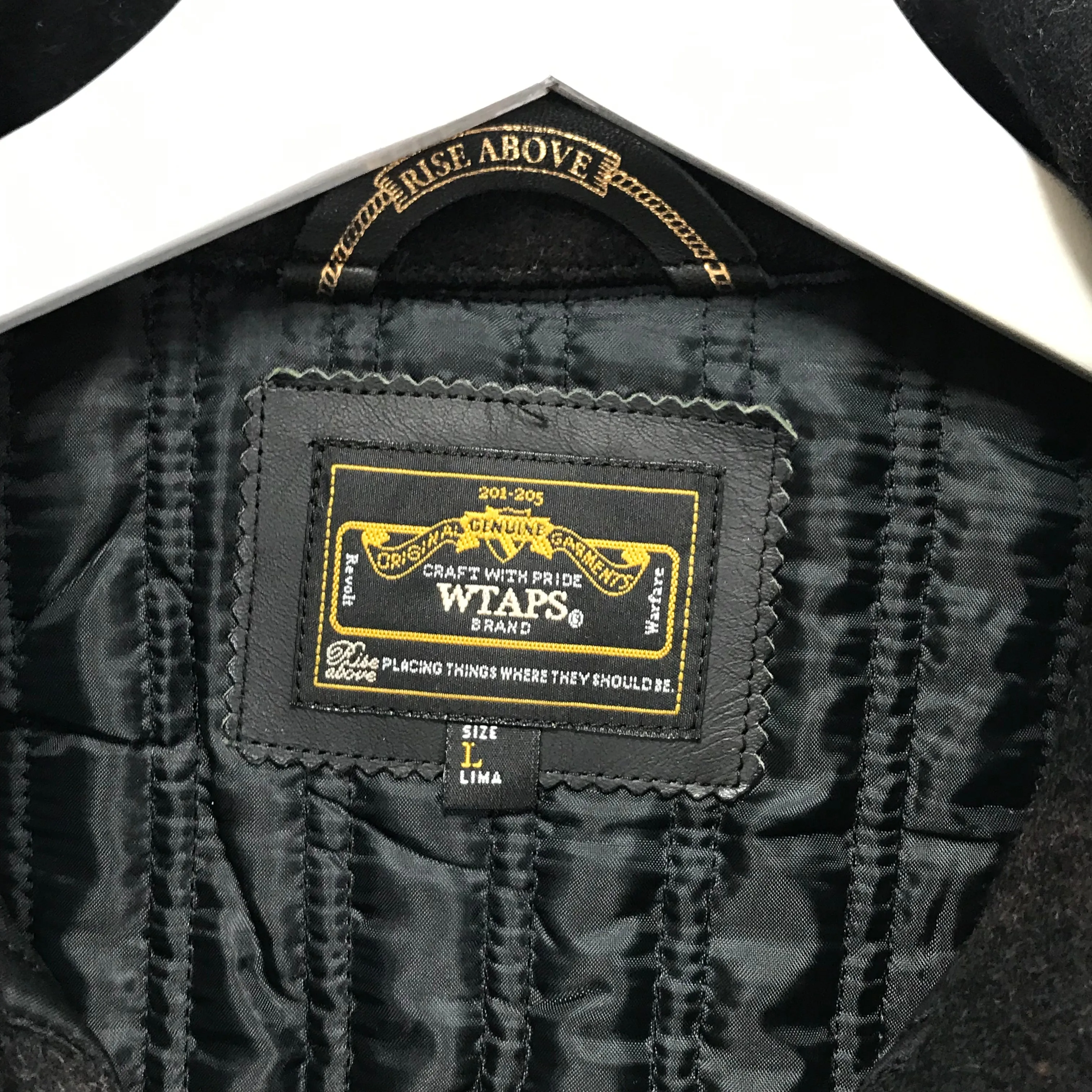[L] WTaps 10AW Melton Wool Grease Jacket Black