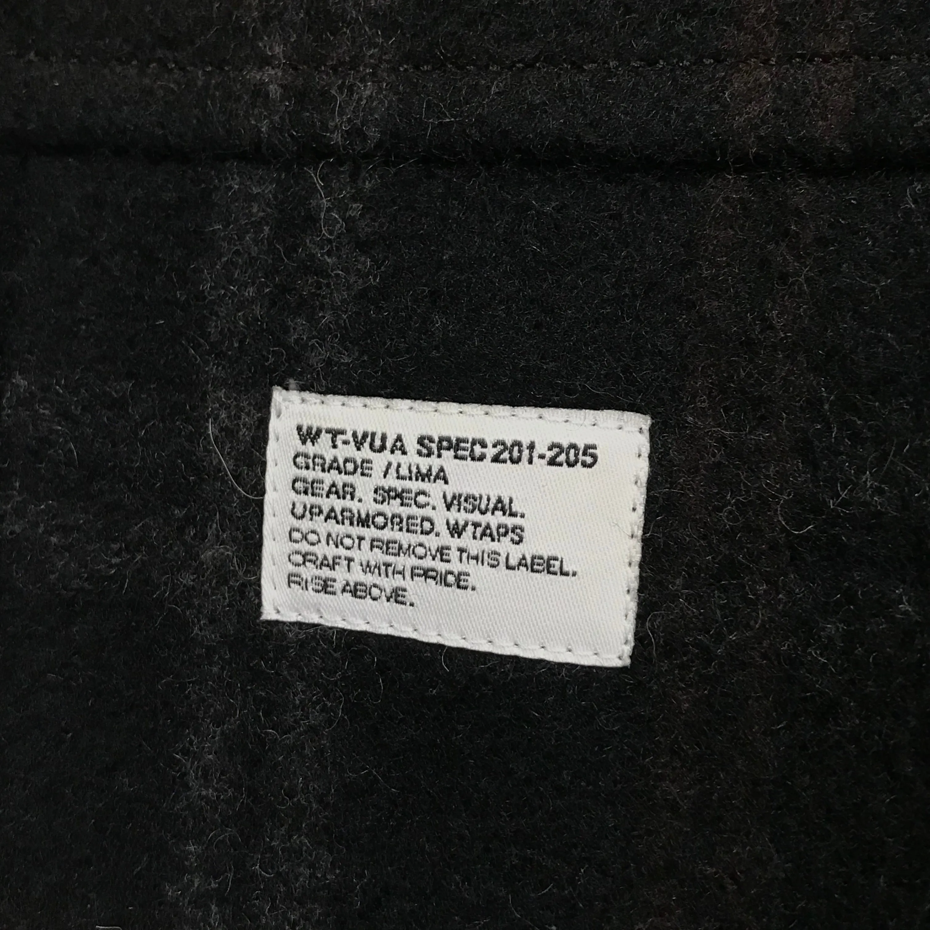 [L] WTaps 10AW Melton Wool Grease Jacket Black