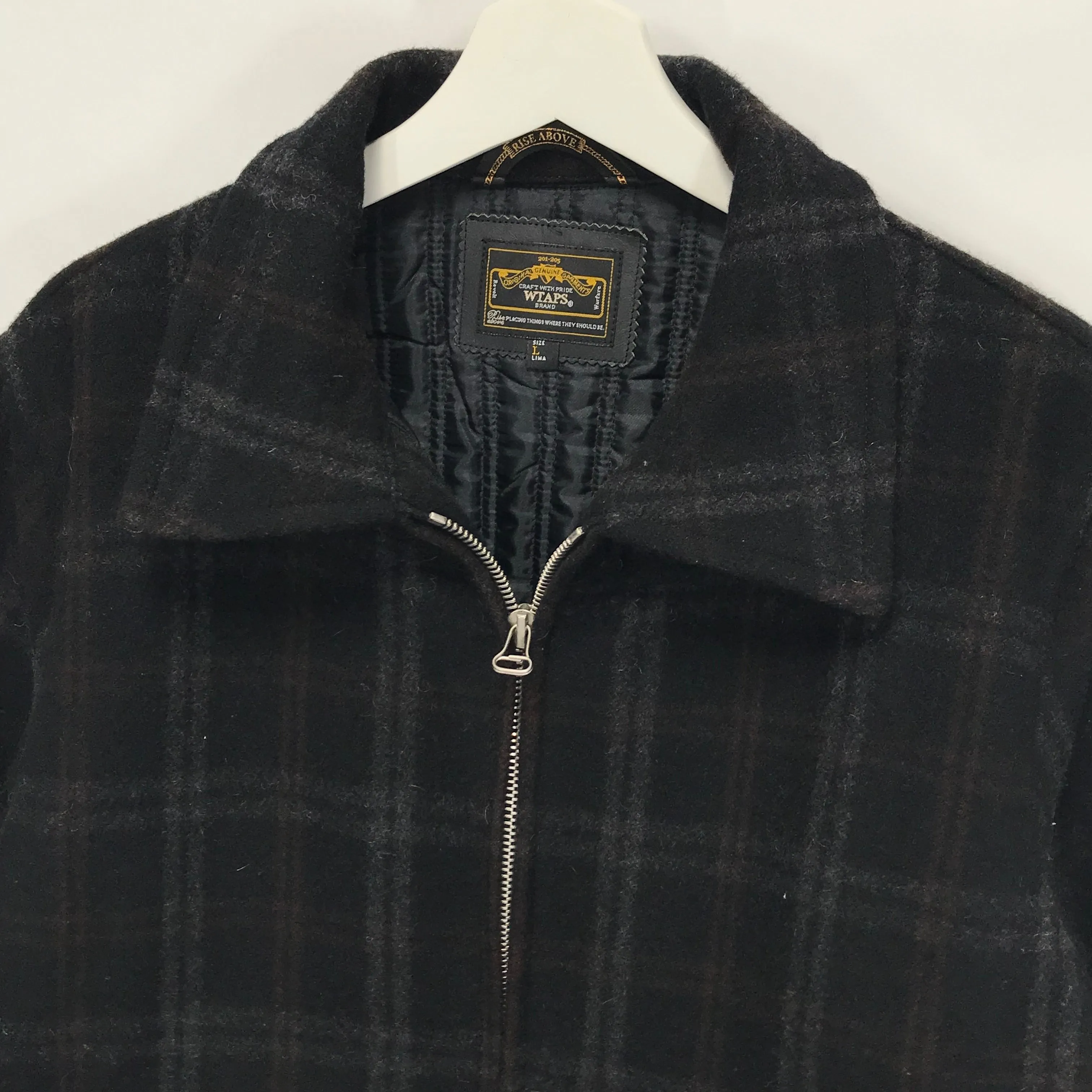 [L] WTaps 10AW Melton Wool Grease Jacket Black