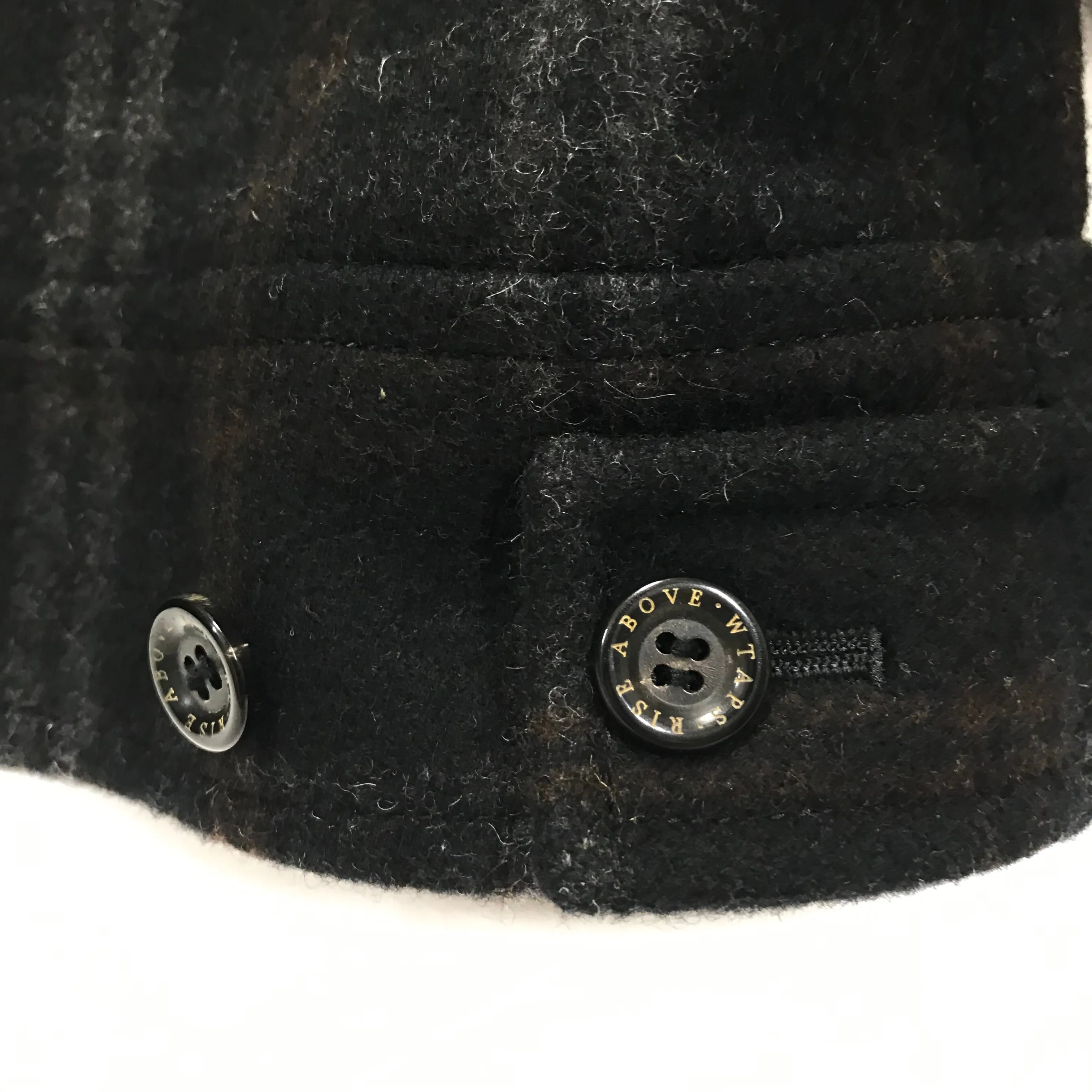 [L] WTaps 10AW Melton Wool Grease Jacket Black