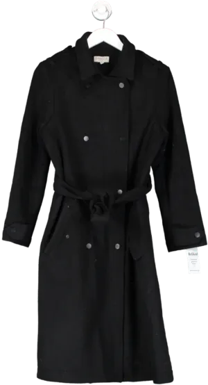 Labeca Black Wool Trench Coat UK S