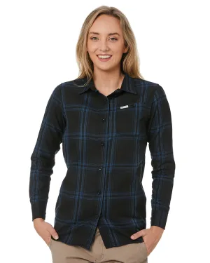 Ladies Fraser Flannel Shirt - Blue