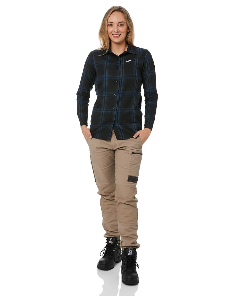 Ladies Fraser Flannel Shirt - Blue