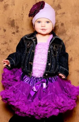 Lavender Cotton Hat with Sequins Purple Rose