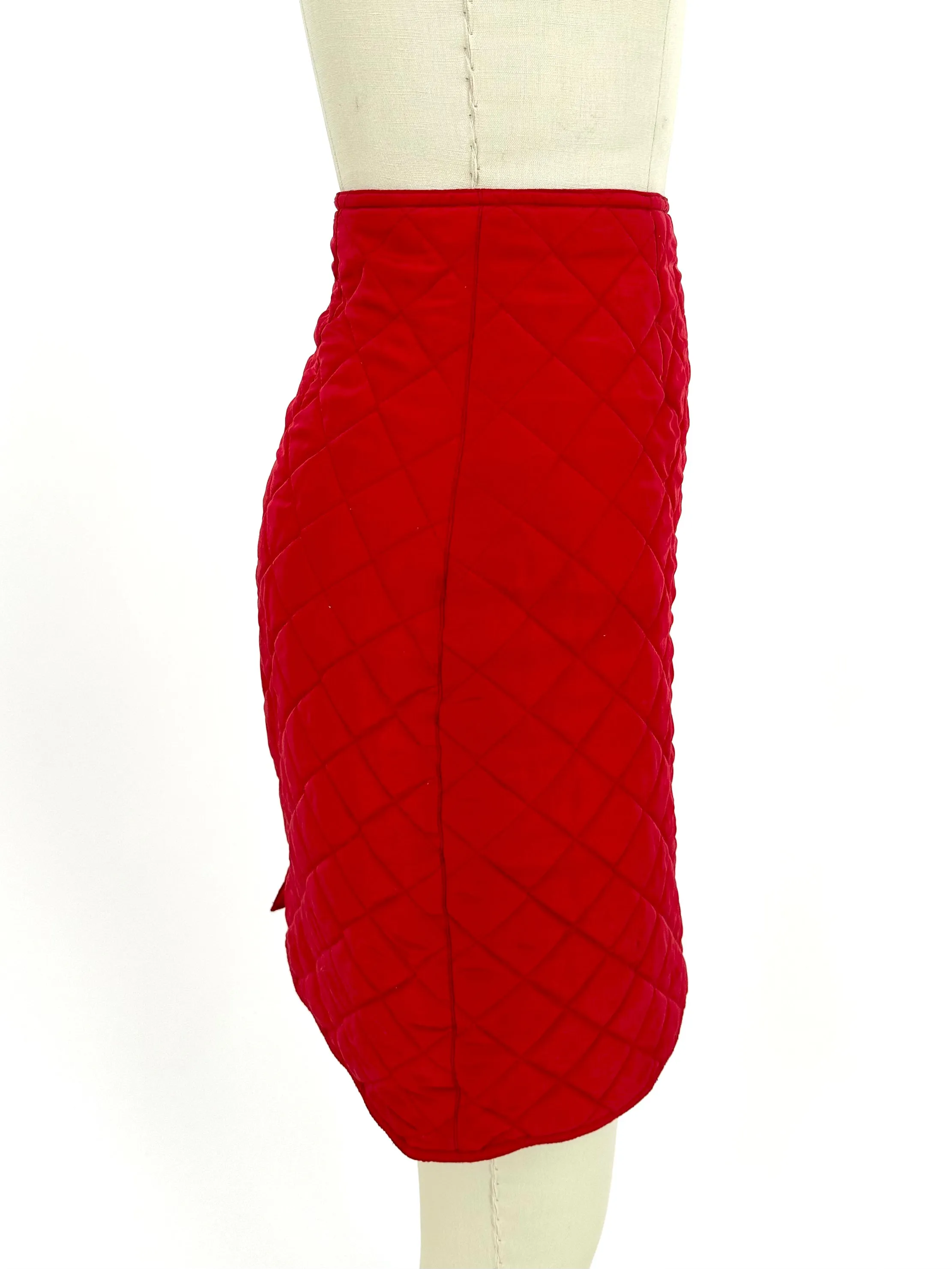 Les Copains Silk Quilted Skirt Set