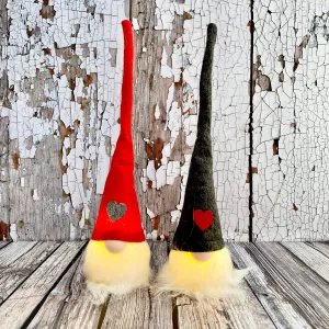Light up Santas with Red Hats