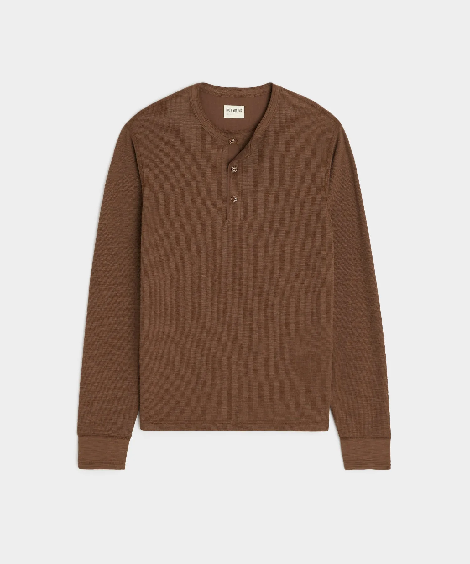 Lightweight Mini Waffle Henley