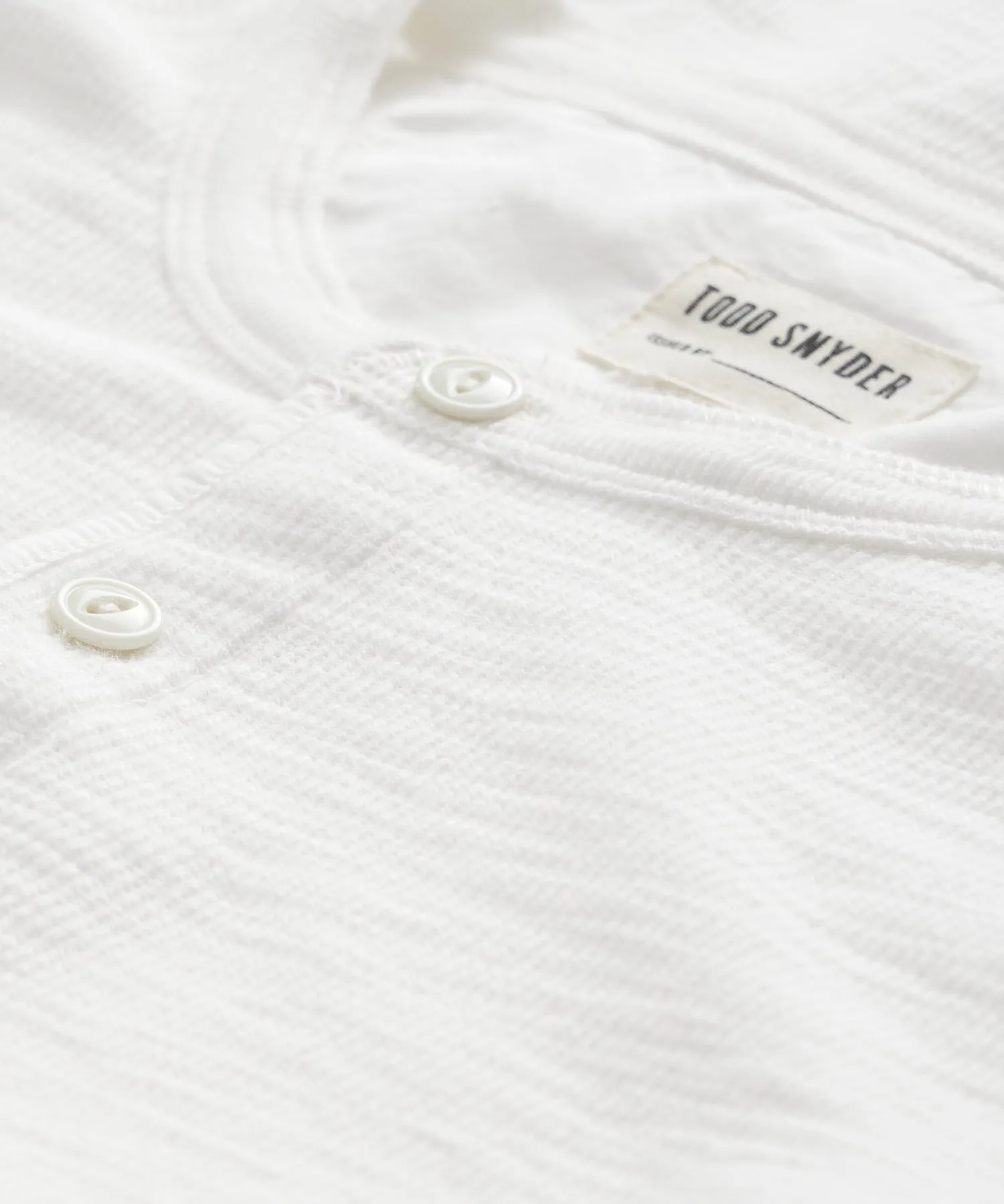 Lightweight Mini Waffle Henley