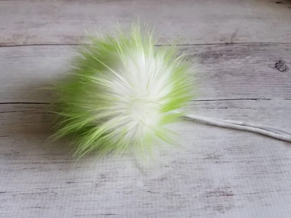 Lime Faux Fur Pom Pom